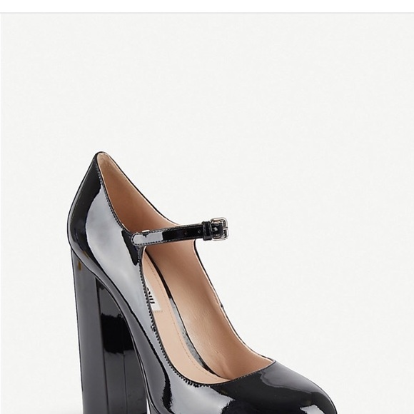 Miu Miu Black Patent Platform Mary Jane Pump -NWT - Picture 3 of 7
